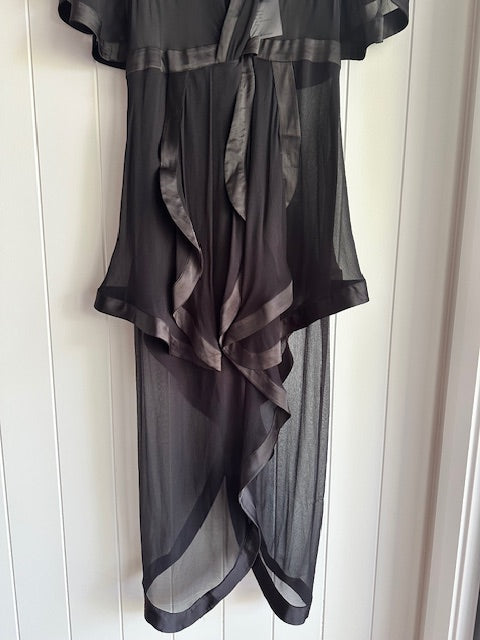 Acler Black Ruffled Sleson Dress