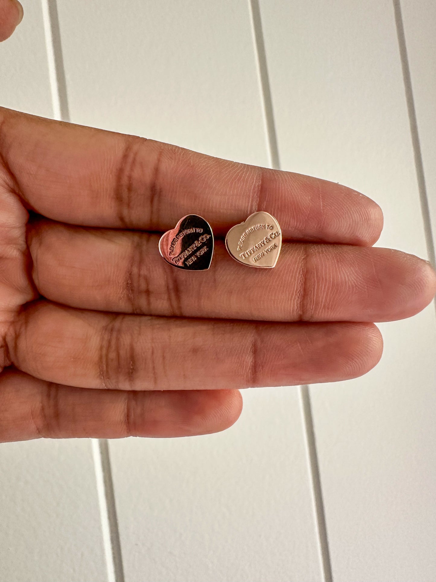 Tiffany & Co Heart Tag Rose Gold Earrings
