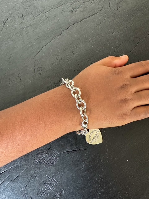 Tiffany & Co Silver Heart Tag Bracelet