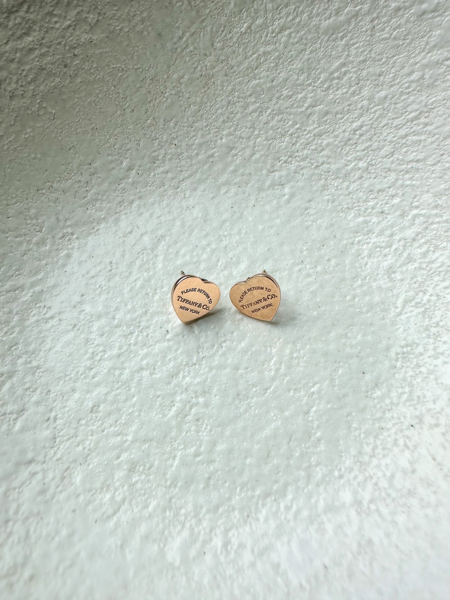 Tiffany & Co Heart Tag Rose Gold Earrings