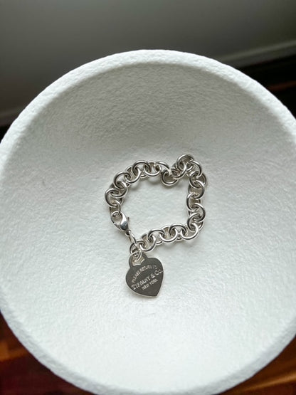 Tiffany & Co Silver Heart Tag Bracelet