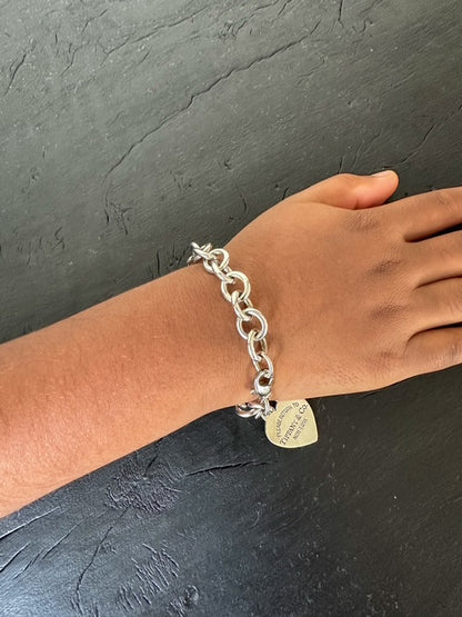 Tiffany & Co Silver Heart Tag Bracelet