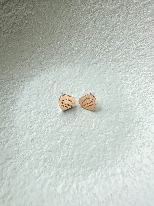 Tiffany & Co Heart Tag Rose Gold Earrings